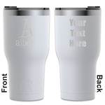 Name & Initial RTIC Tumbler - White - Laser Engraved - Double-Sided (Personalized)