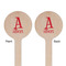 Name & Initial Wooden 6" Stir Stick - Round - Double Sided - Front & Back