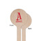 Name & Initial Wooden 6" Stir Stick - Round - Single Sided - Front & Back