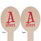 Name & Initial Wooden Food Pick - Oval - Double Sided - Front & Back