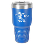 Multiline Text 30 oz Stainless Steel Tumbler - Royal Blue - Single-Sided (Personalized)