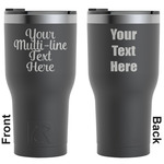 Multiline Text RTIC Tumbler - Black - Laser Engraved - Double-Sided (Personalized)