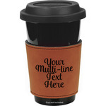 Multiline Text Leatherette Cup Sleeve - Double-Sided (Personalized)