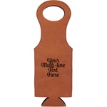 Multiline Text Leatherette Wine Tote (Personalized)