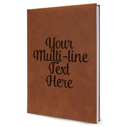 Multiline Text Leatherette Journal - Large - Single-Sided (Personalized)