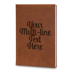 Multiline Text Leatherette Journal - Large - Double-Sided (Personalized)