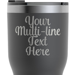Multiline Text RTIC Tumbler - Black - Laser Engraved - Double-Sided (Personalized)