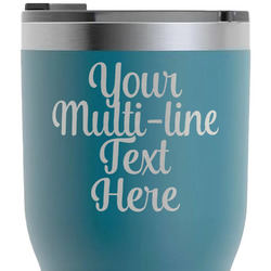 Multiline Text RTIC Tumbler - Dark Teal - Laser Engraved - Single-Sided (Personalized)