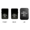 Multiline Text Windproof Lighters - Black, Double Sided, w Lid - APPROVAL