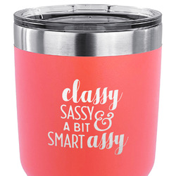 Sassy Quotes 30 oz Stainless Steel Tumbler - Coral - Double Sided