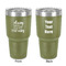 Sassy Quotes 30 oz Stainless Steel Ringneck Tumbler - Olive - Double Sided - Front & Back