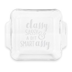 Sassy Quotes Glass Cake Dish - 8in x 8in