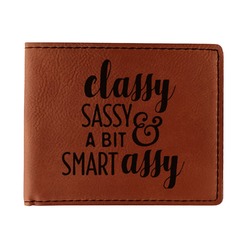 Sassy Quotes Leatherette Bifold Wallet - Double Sided