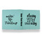 Sassy Quotes Leather Binder - 1" - Teal - Back Spine Front View