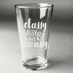Sassy Quotes Pint Glass - Engraved (Single)