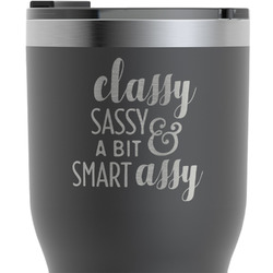 Sassy Quotes RTIC Tumbler - Black - Engraved Front & Back (Personalized)