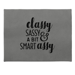 Sassy Quotes Small Gift Box w/ Engraved Leather Lid