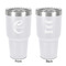 Name & Initial (Girly) 30 oz Stainless Steel Ringneck Tumbler - White - Double Sided - Front & Back