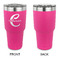 Name & Initial (Girly) 30 oz Stainless Steel Ringneck Tumblers - Pink - Single Sided - APPROVAL