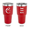 Name & Initial (Girly) 30 oz Stainless Steel Ringneck Tumblers - Red - Double Sided - APPROVAL