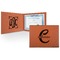 Name & Initial (Girly) Leatherette Certificate Holder - Front and Inside (Personalized)