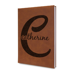 Name & Initial (Girly) Leatherette Journal - Double Sided (Personalized)