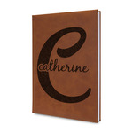 Name & Initial (Girly) Leather Sketchbook - Small - Single Sided (Personalized)