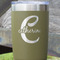 Name & Initial (Girly) Olive Polar Camel Tumbler - 20oz - Close Up