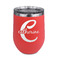 Name & Initial (Girly) Stainless Wine Tumblers - Coral - Double Sided - Front