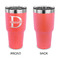 Name & Initial (for Guys) 30 oz Stainless Steel Ringneck Tumblers - Coral - Single Sided - APPROVAL