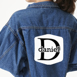 Name & Initial (for Guys) Twill Iron On Patch - Custom Shape - 2XL - Set of 4 (Personalized)