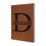 Name & Initial (for Guys) Leather Sketchbook - Small - Double Sided (Personalized)