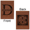 Name & Initial (for Guys) Leatherette Sketchbooks - Large - Double Sided - Front & Back View