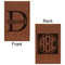 Name & Initial (for Guys) Leatherette Sketchbooks - Small - Double Sided - Front & Back View