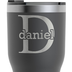 Name & Initial (for Guys) RTIC Tumbler - Black - Engraved Front & Back (Personalized)