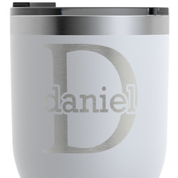 Name & Initial (for Guys) RTIC Tumbler - White - Engraved Front (Personalized)