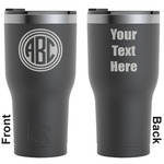 Round Monogram RTIC Tumbler - Black - Laser Engraved - Double-Sided (Personalized)