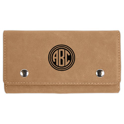 Round Monogram Cards & Dice Set - Light Brown (Personalized)