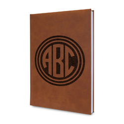 Round Monogram Leatherette Journal - Single-Sided (Personalized)
