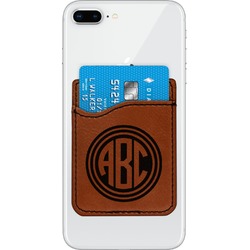 Round Monogram Leatherette Phone Wallet (Personalized)