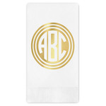 Round Monogram Guest Napkins - Foil Stamped (Personalized)