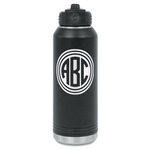 Round Monogram Water Bottle - Laser Engraved (Personalized)