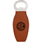 Round Monogram Leather Bar Bottle Opener - Single