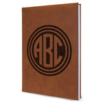 Round Monogram Leather Sketchbook - Large - Single-Sided (Personalized)