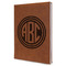 Round Monogram Leather Sketchbook - Large - Single Sided - Angled View