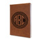 Round Monogram Leather Sketchbook - Small - Double Sided - Angled View