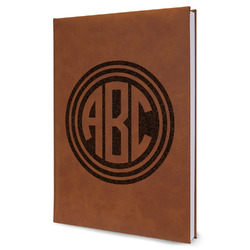 Round Monogram Leatherette Journal - Large - Single-Sided (Personalized)