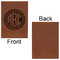 Round Monogram Leatherette Sketchbooks - Large - Single Sided - Front & Back View