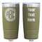 Round Monogram Olive Polar Camel Tumbler - 20oz - Double Sided - Approval