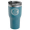 Round Monogram RTIC Tumbler - Dark Teal - Angled